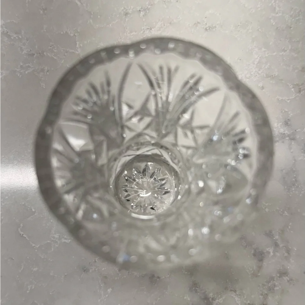 Vintage EAPG Clear Cut  Glass Toothpick  Holder